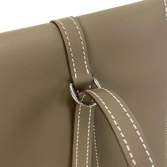 Auth HERMES grenant to go - Etoupe Veau Swift W Shoulder Bag - Picture 7 of 15